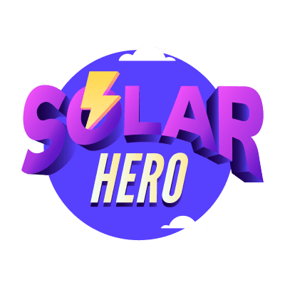 Casa con placas solares en el tejado y una batería